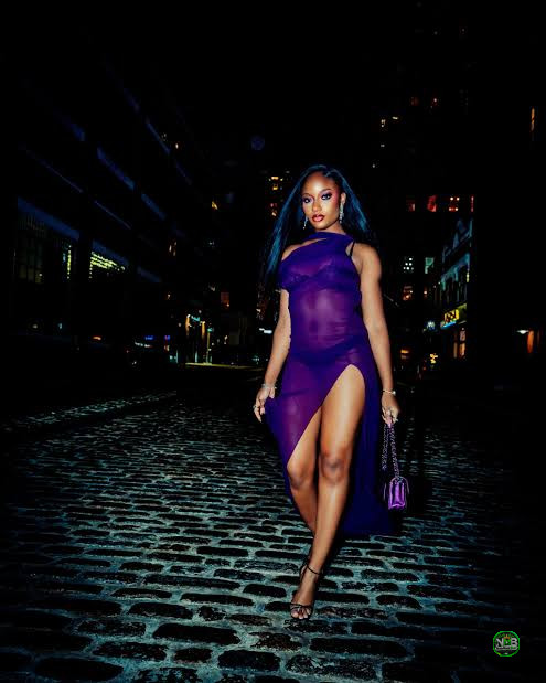 Ayra Starr Stuns in Purple LaQuan Smith Look at NYFW image