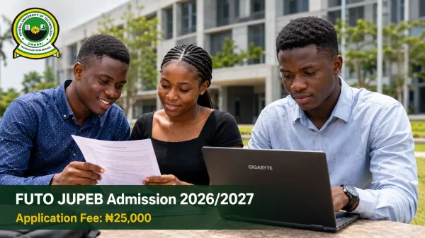FUTO JUPEB Admission Form 2026/2027: Eligibility, Fee, Subjects and Application